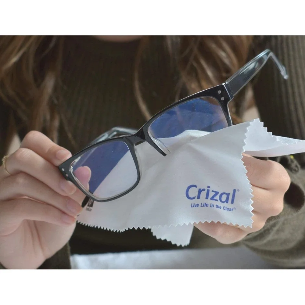 CRIZAL Microfiber Cleaning Cloth for Glasses, Full Size, 4 Pack